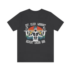 Workout Repeat Unisex Jersey Short Sleeve Tee
