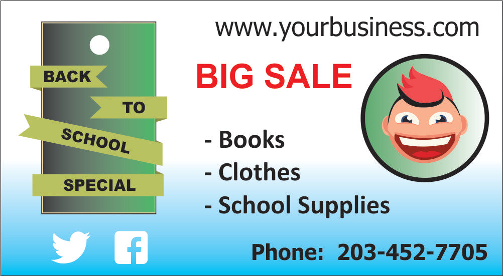 Stickers 1 Side Full Color Business Cards