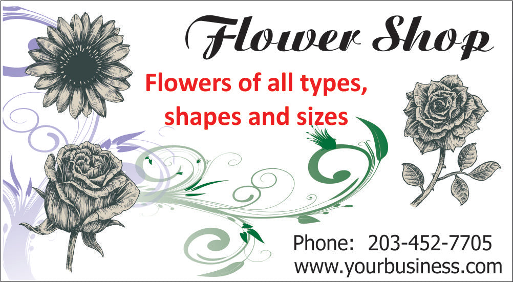 Stickers 1 Side Full Color Business Cards