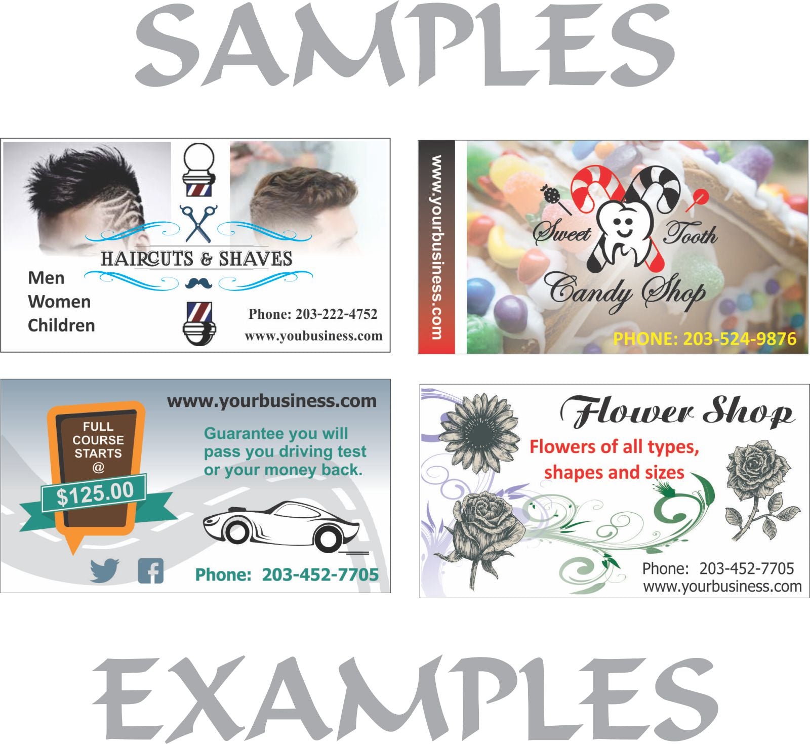 Stickers 1 Side Full Color Business Cards