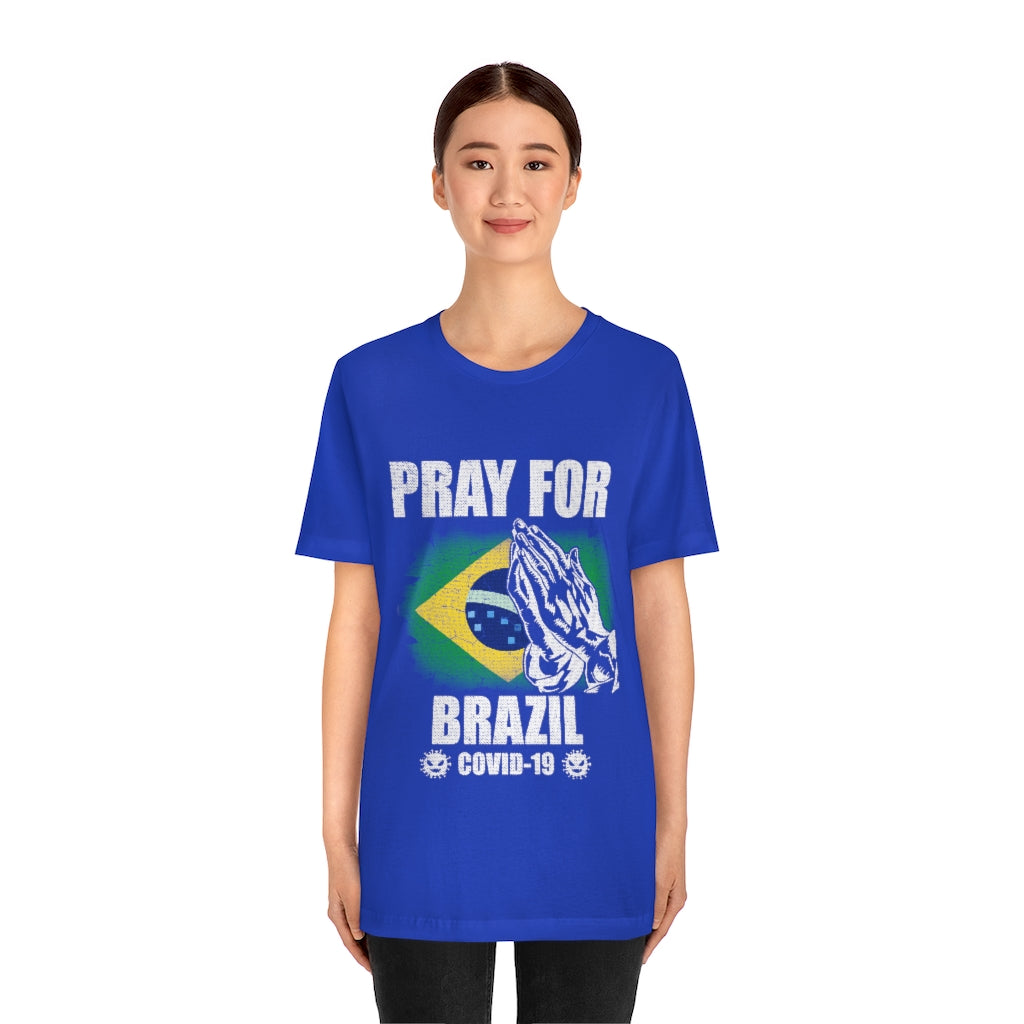 Pray For Brazil Unisex Jersey Short Sleeve Tee