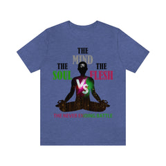 The Soul vs. The Flesh vs. The Mind Unisex Jersey Short Sleeve Tee