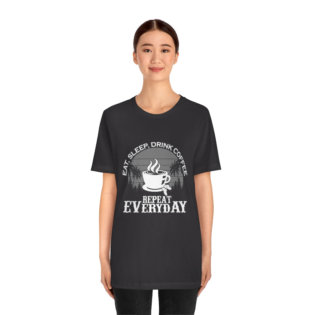 Coffee Repeat Unisex Jersey Short Sleeve Tee