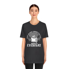 Coffee Repeat Unisex Jersey Short Sleeve Tee