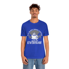 Coffee Repeat Unisex Jersey Short Sleeve Tee