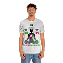 The Soul vs. The Flesh vs. The Mind Unisex Jersey Short Sleeve Tee