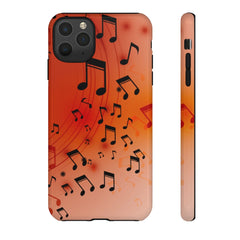 Curving Notes Music iPhone Tough Cases