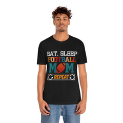 Football Mom Repeat Unisex Jersey Short Sleeve Tee