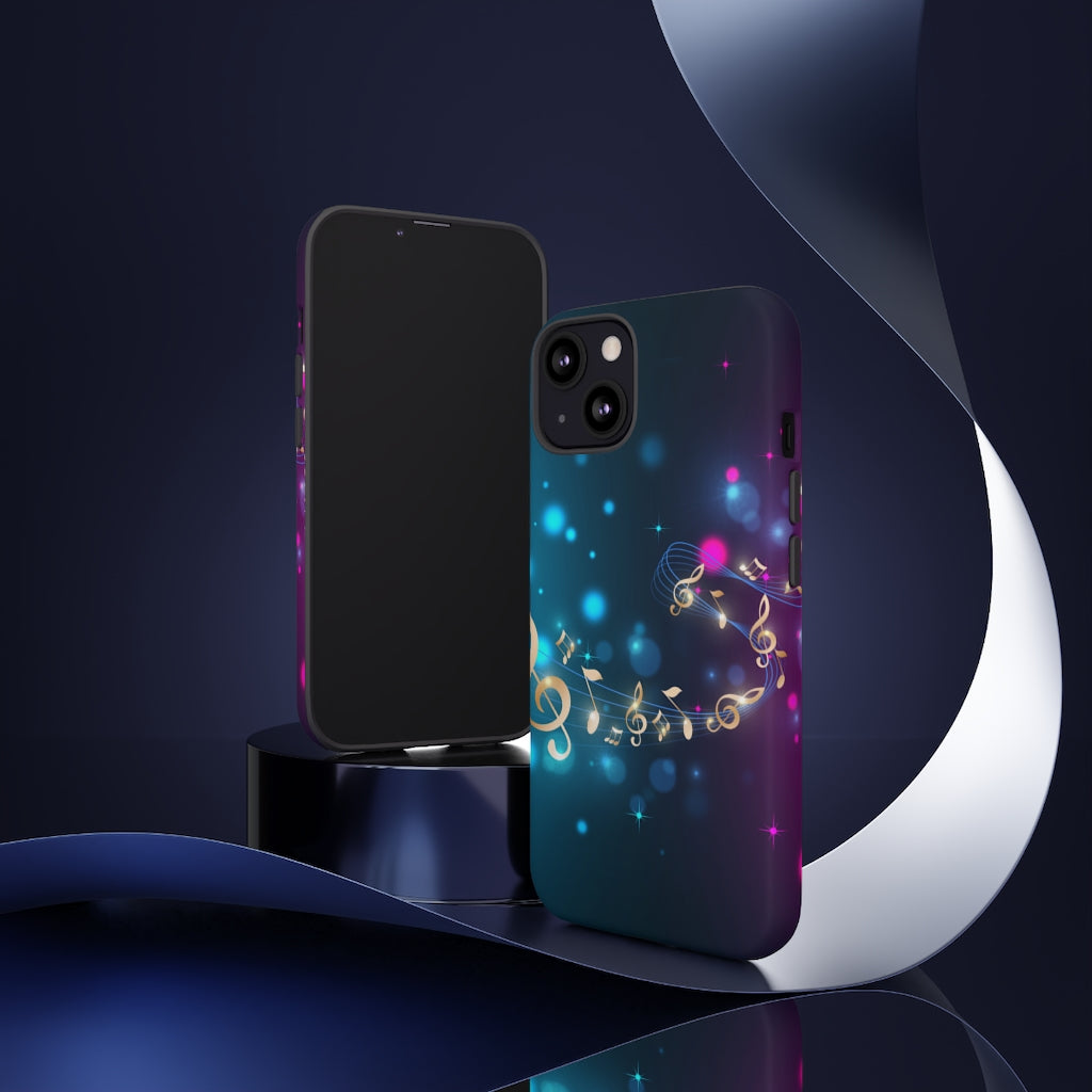 Golden Notes Music iPhone Tough Cases