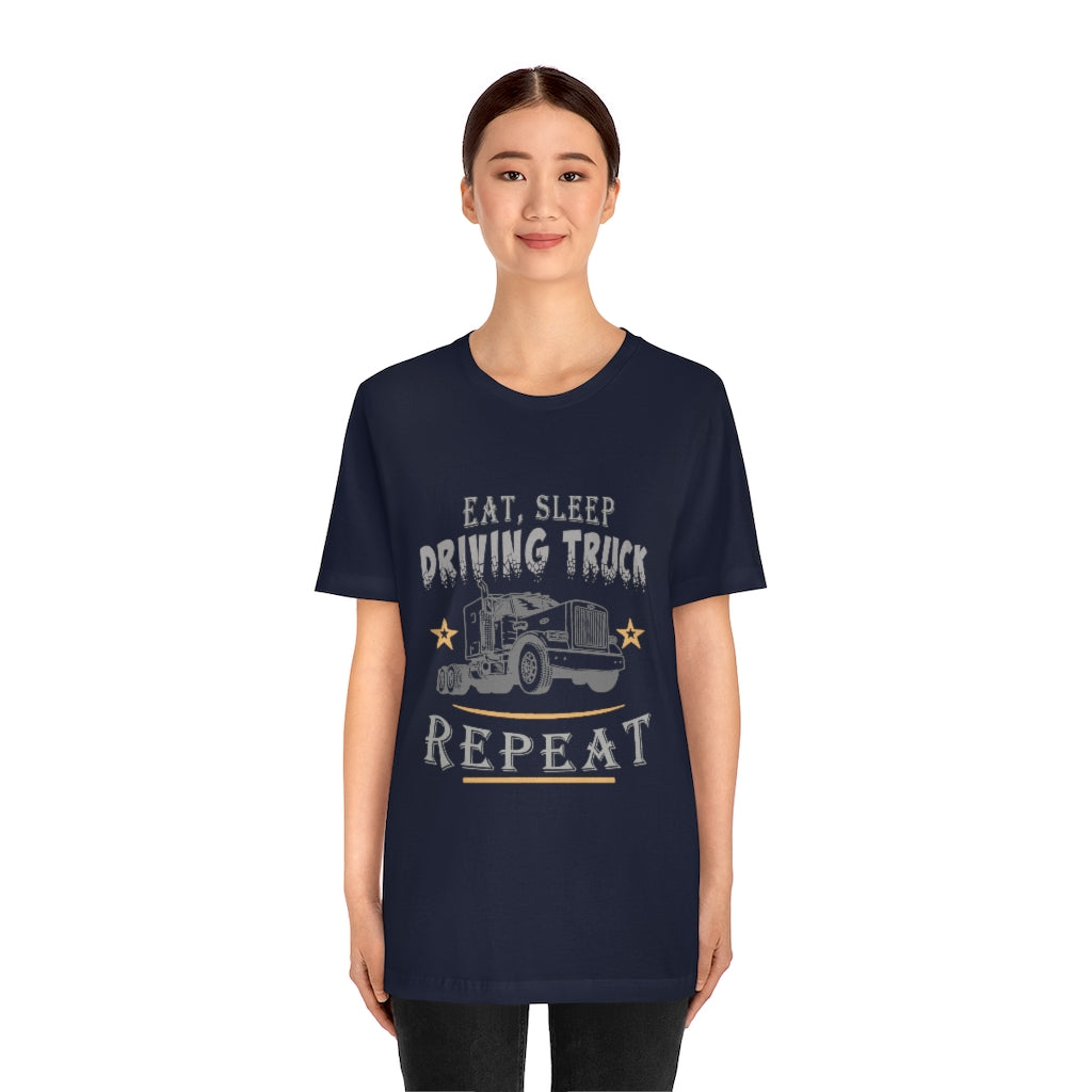 Truck Driving Repeat Unisex Jersey Short Sleeve Tee