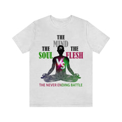 The Soul vs. The Flesh vs. The Mind Unisex Jersey Short Sleeve Tee