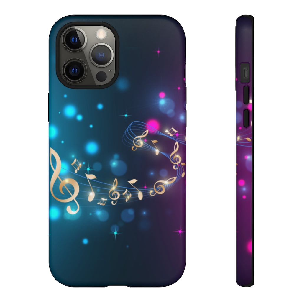 Golden Notes Music iPhone Tough Cases