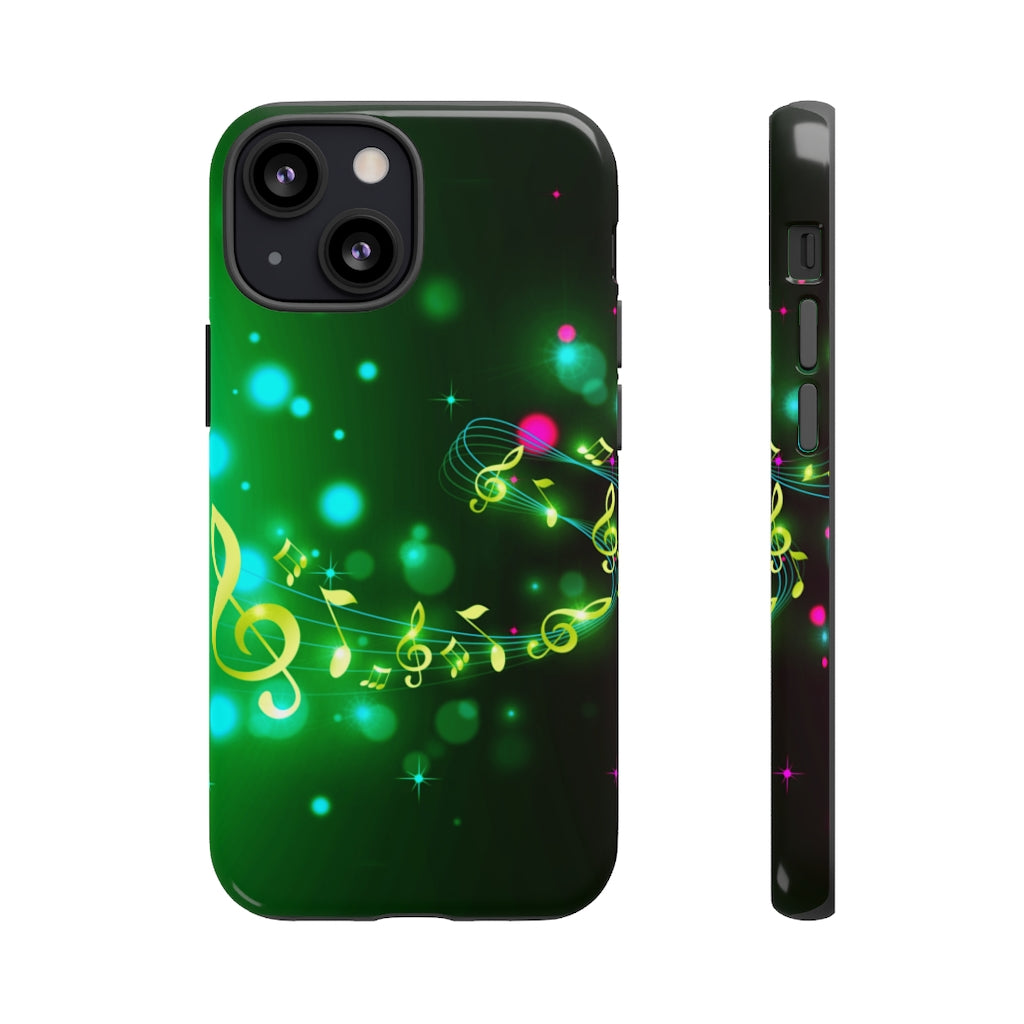 Golden Notes Music iPhone Tough Cases
