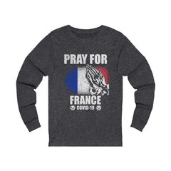 Pray For France Unisex Jersey Long Sleeve Tee