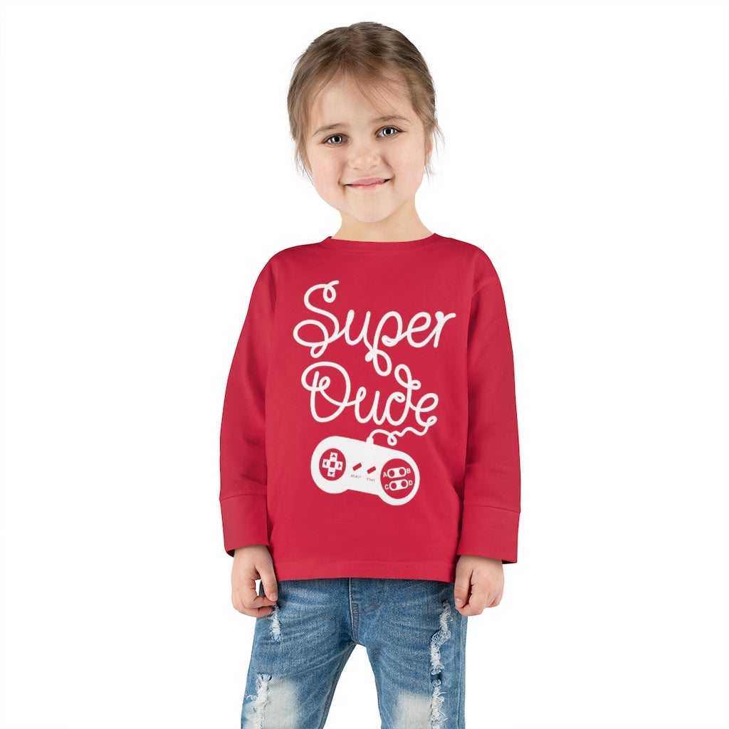 Super Dude Toddler Long Sleeve Tee