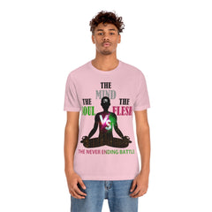The Soul vs. The Flesh vs. The Mind Unisex Jersey Short Sleeve Tee