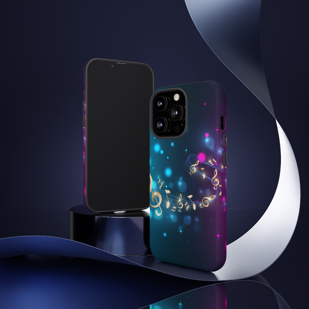 Golden Notes Music iPhone Tough Cases