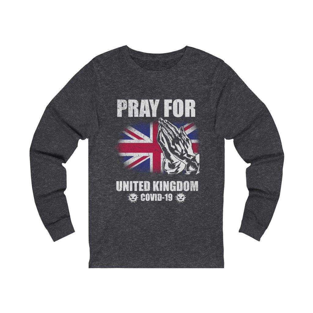 Pray For United Kingdom Unisex Jersey Long Sleeve Tee