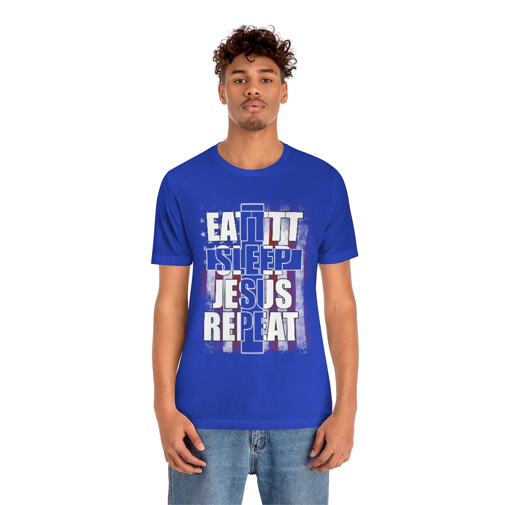 Jesus Repeat Unisex Jersey Short Sleeve Tee