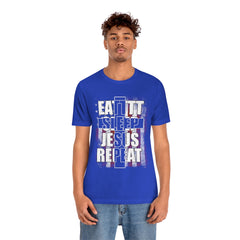 Jesus Repeat Unisex Jersey Short Sleeve Tee