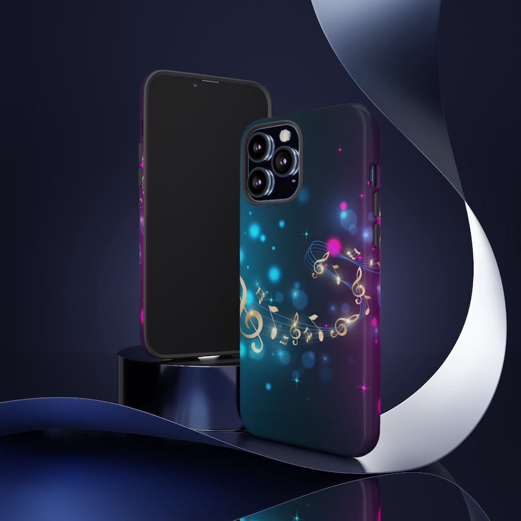Golden Notes Music iPhone Tough Cases