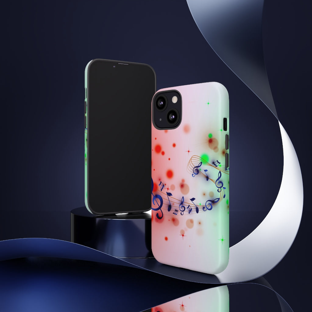 Purple Notes Music iPhone Tough Cases