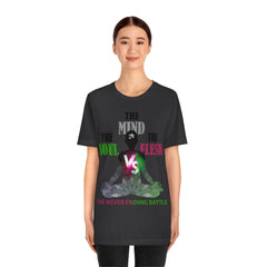 The Soul vs. The Flesh vs. The Mind Unisex Jersey Short Sleeve Tee