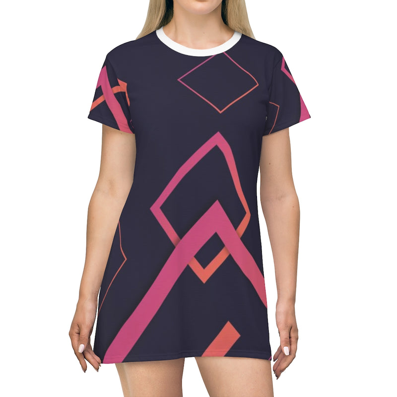 Boxed Geometric T-Shirt Dress