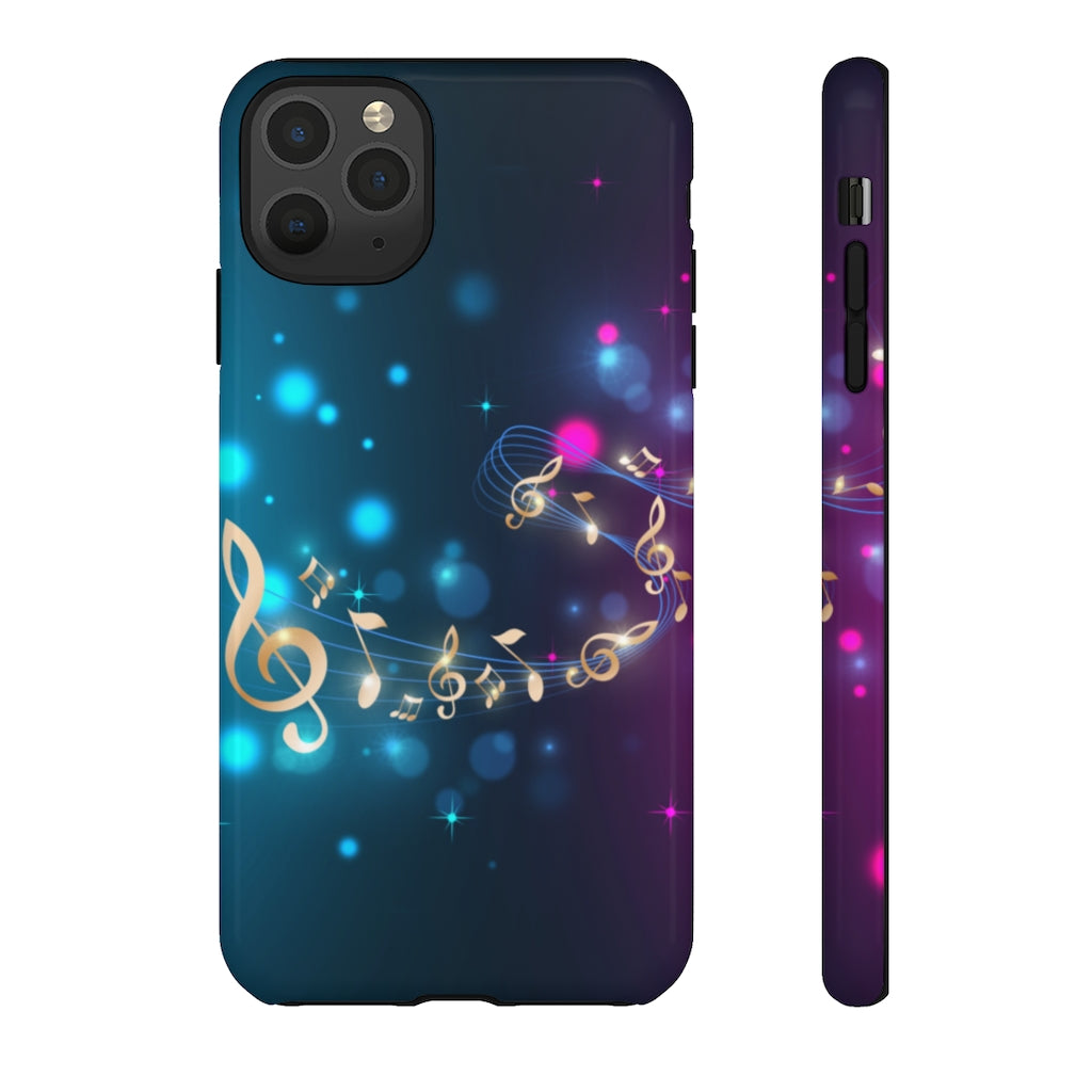 Golden Notes Music iPhone Tough Cases