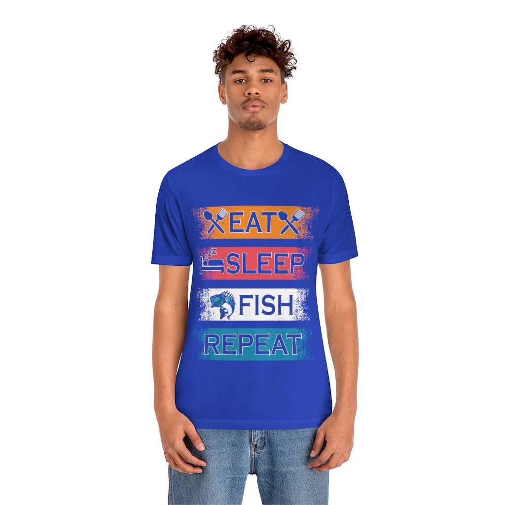 Fishing Repeat Unisex Jersey Short Sleeve Tee
