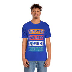 Fishing Repeat Unisex Jersey Short Sleeve Tee