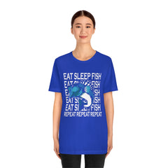 Fishing Repeat Unisex Jersey Short Sleeve Tee