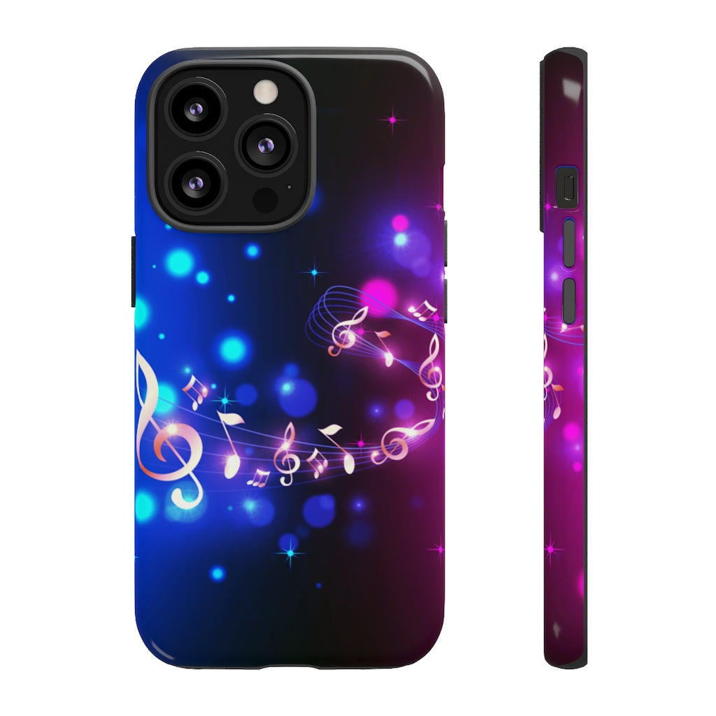 Golden Notes Music iPhone Tough Cases