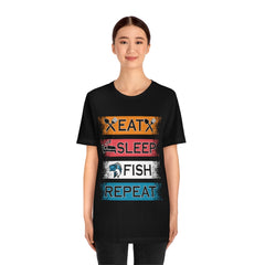Fishing Repeat Unisex Jersey Short Sleeve Tee