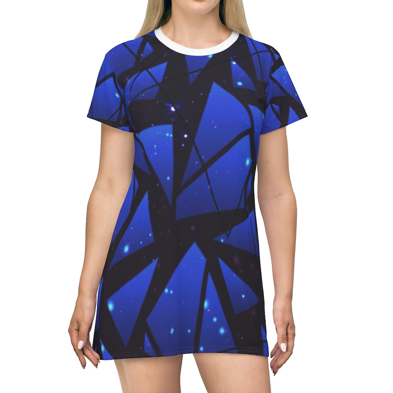 Shattered Geometric T-Shirt Dress