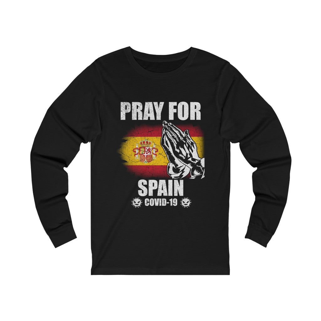 Pray For Spain Unisex Jersey Long Sleeve Tee