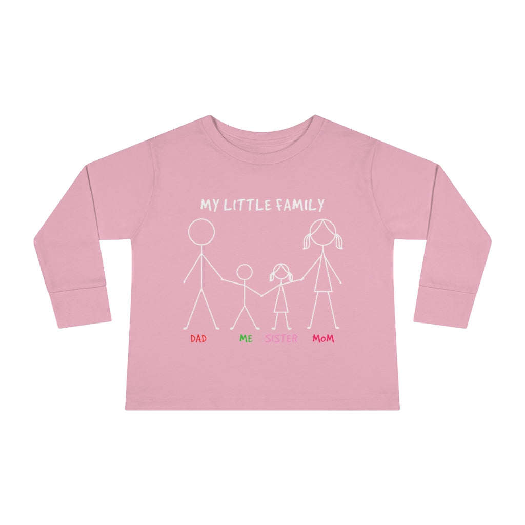 My Little Family Toddler Long Sleeve Tee