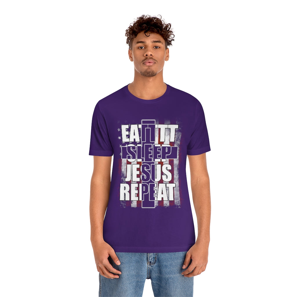 Jesus Repeat Unisex Jersey Short Sleeve Tee