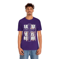 Jesus Repeat Unisex Jersey Short Sleeve Tee