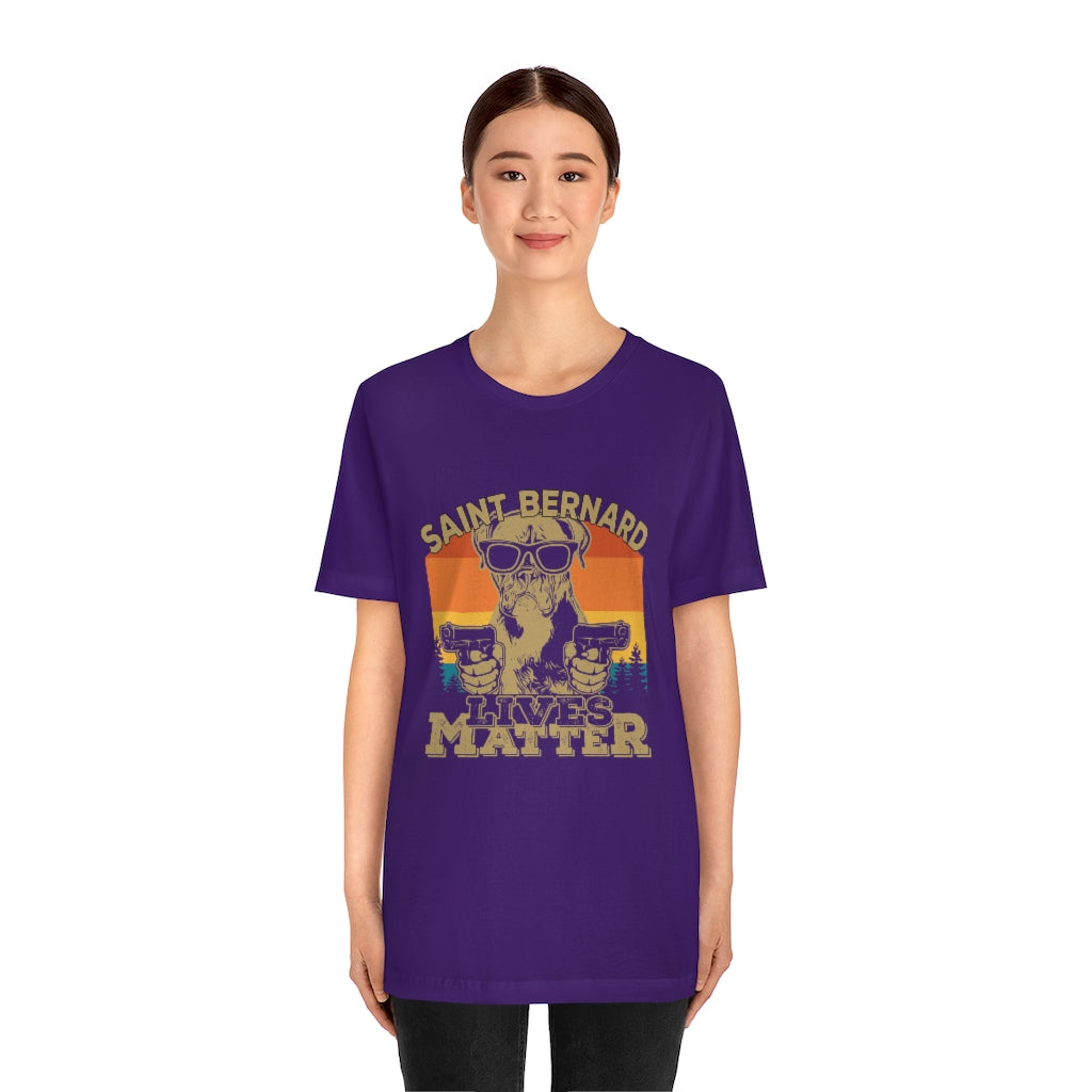 Saint Bernard Lives Matter Unisex Jersey Short Sleeve Tee