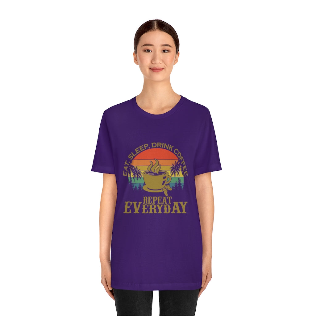 Coffee Repeat Unisex Jersey Short Sleeve Tee