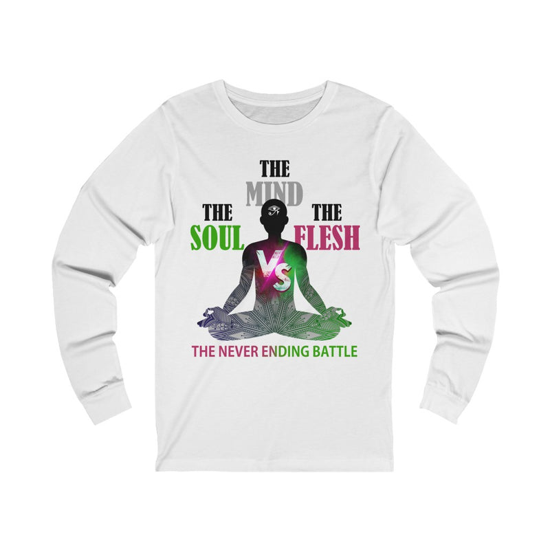 The Soul vs. The Flesh vs. The Mind Unisex Jersey Long Sleeve Tee