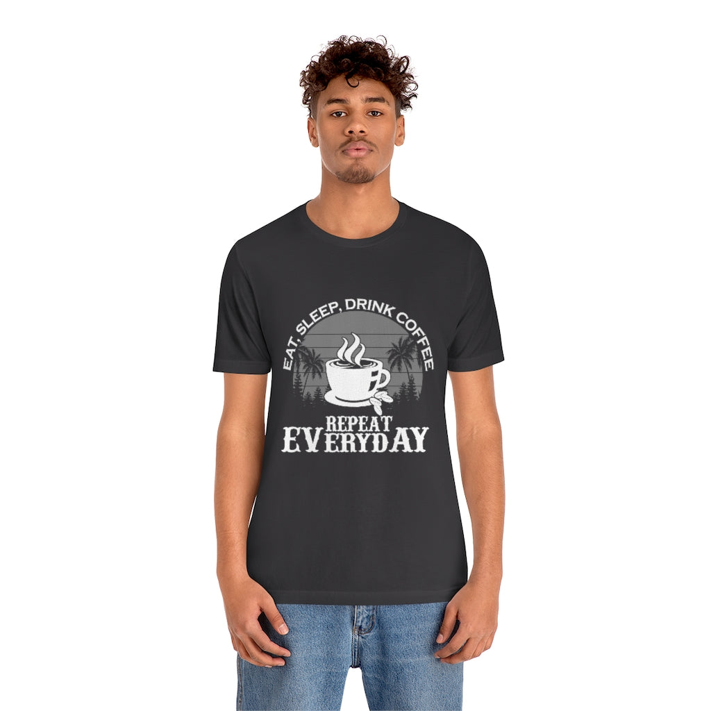 Coffee Repeat Unisex Jersey Short Sleeve Tee