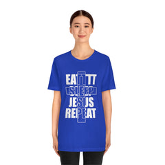 Jesus Repeat Unisex Jersey Short Sleeve Tee
