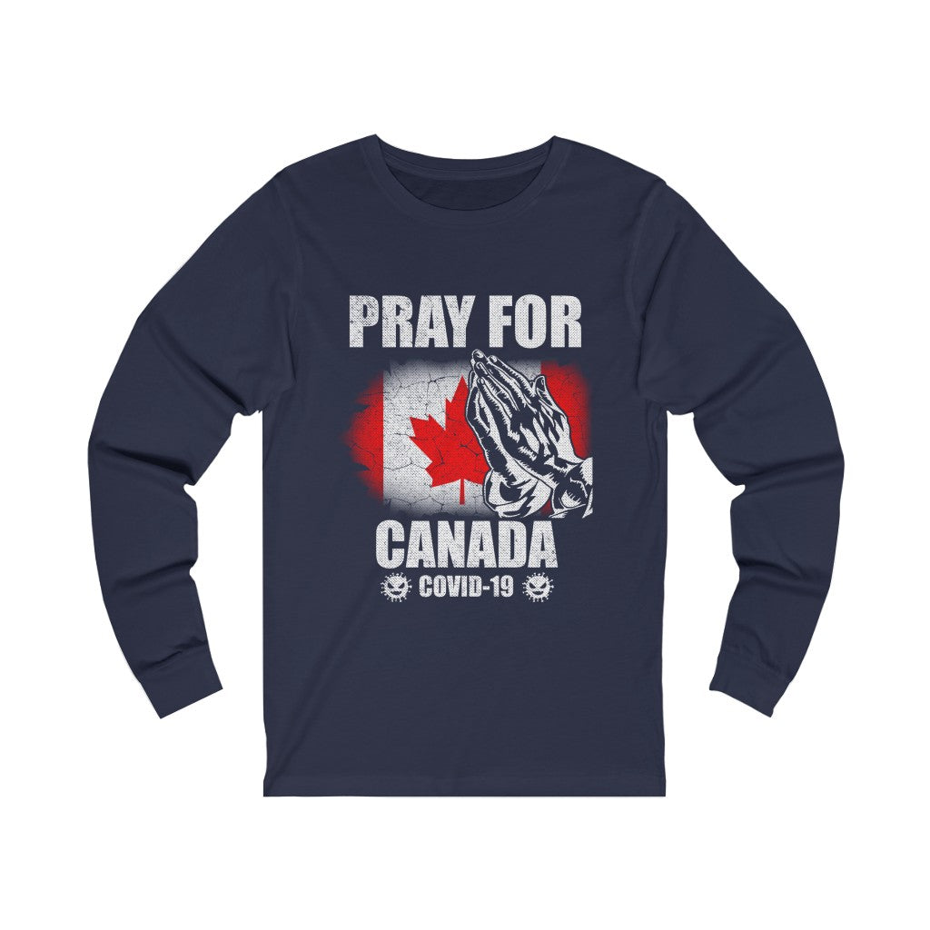 Pray For Canada Unisex Jersey Long Sleeve Tee