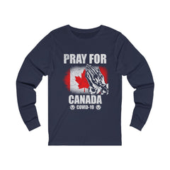 Pray For Canada Unisex Jersey Long Sleeve Tee