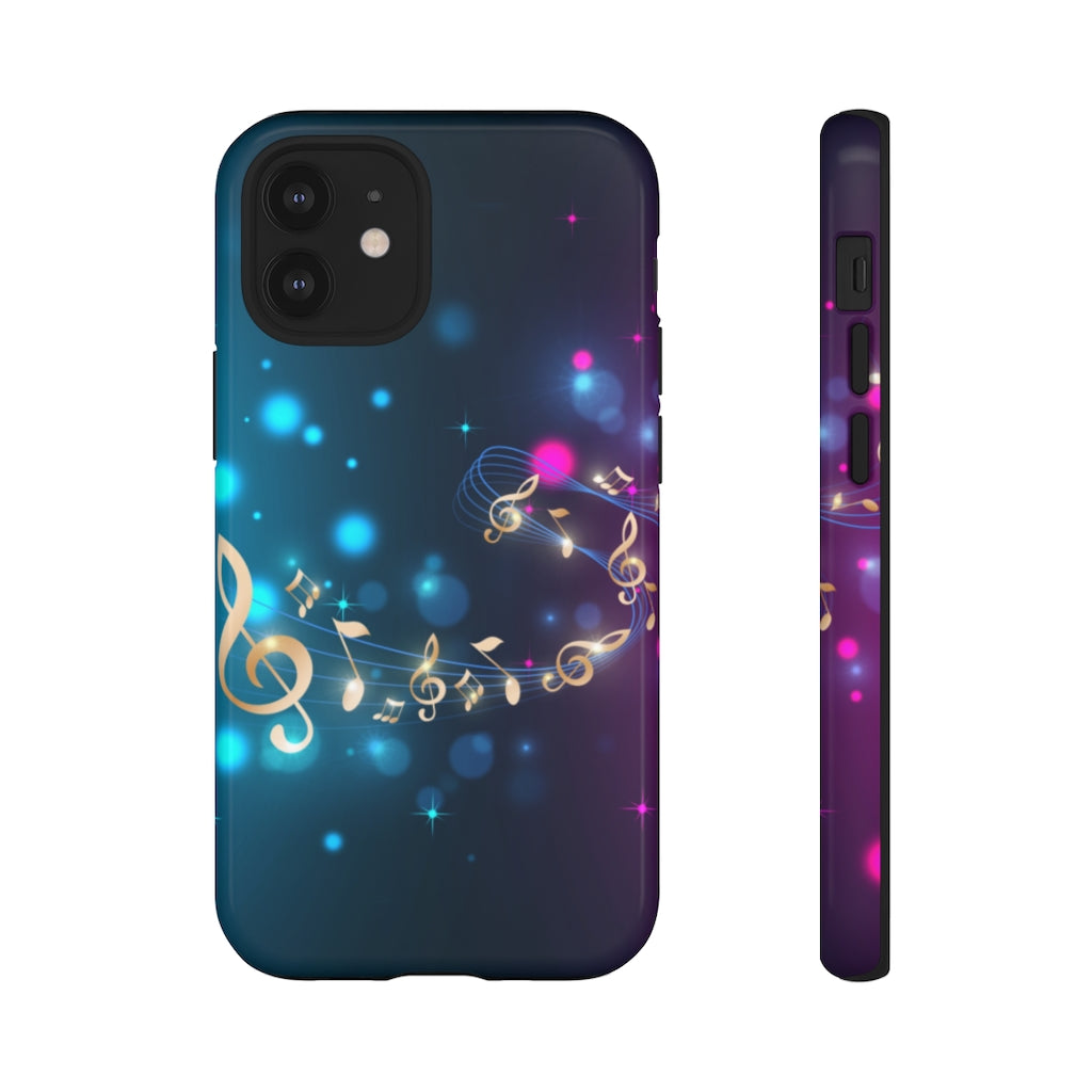 Golden Notes Music iPhone Tough Cases