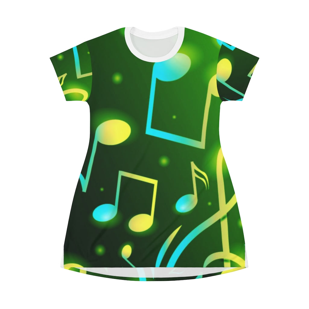 Jumbo Notes Music T-Shirt Dress