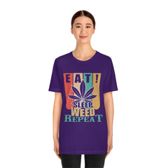 Weed Repeat Unisex Jersey Short Sleeve Tee