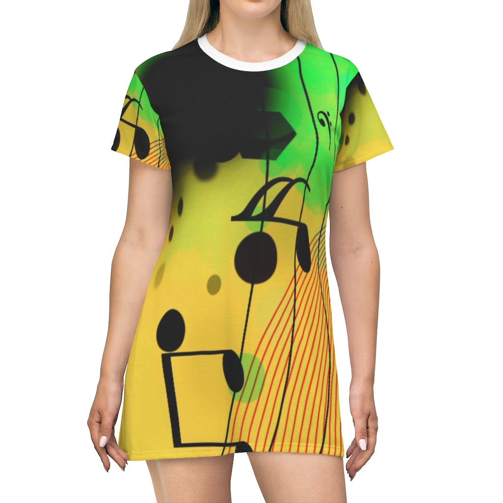 Lost Notes Music T-Shirt Dress